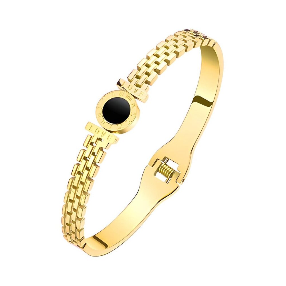 #099 Bangle , 18K Gold Plated Steel